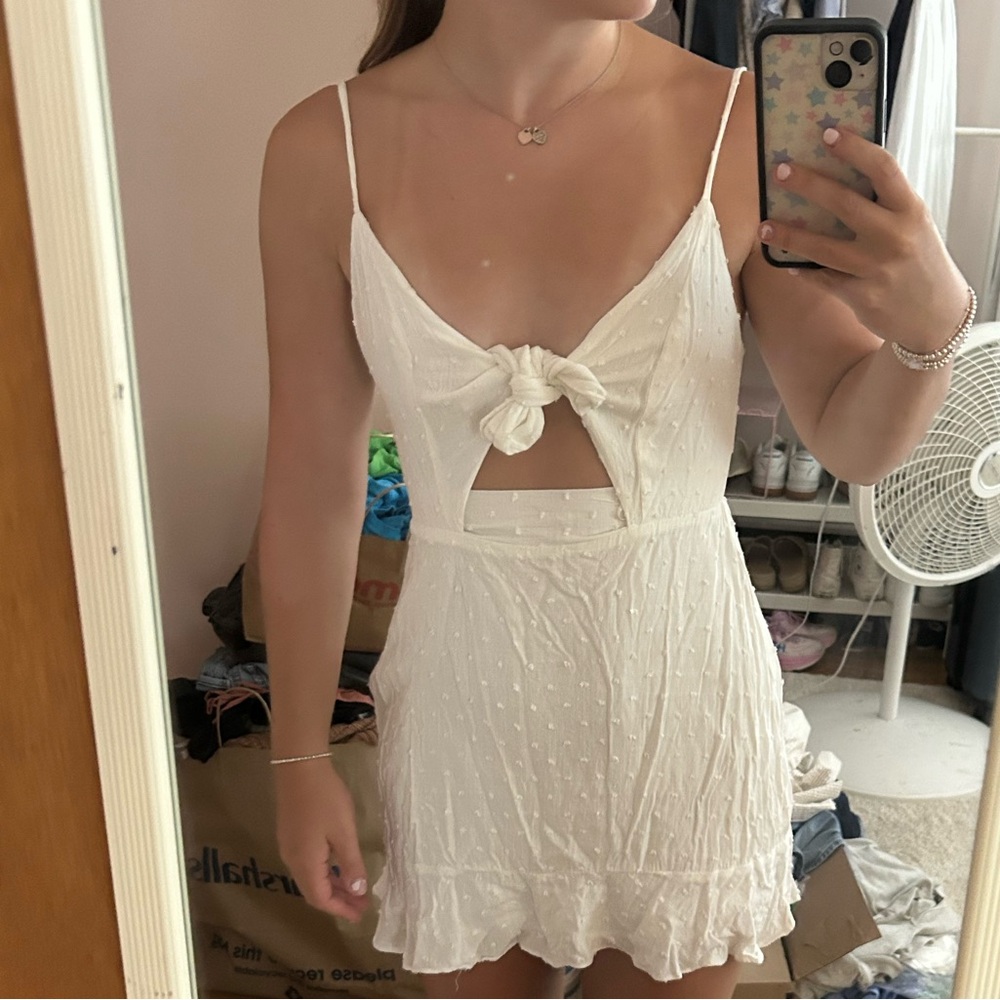 Cotton Candy LA tie front mini dress